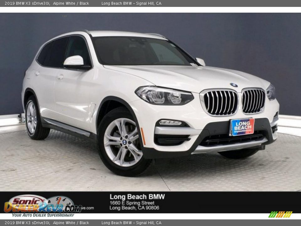 2019 BMW X3 sDrive30i Alpine White / Black Photo #1