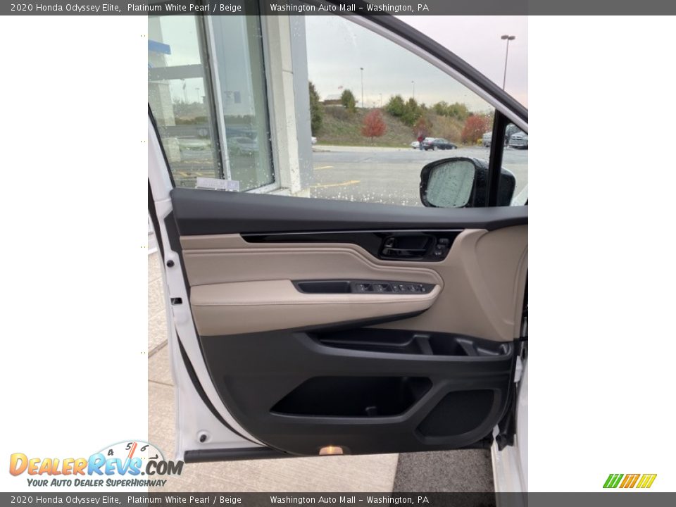 2020 Honda Odyssey Elite Platinum White Pearl / Beige Photo #10