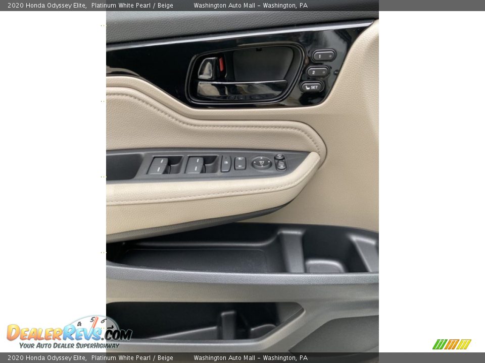 2020 Honda Odyssey Elite Platinum White Pearl / Beige Photo #11
