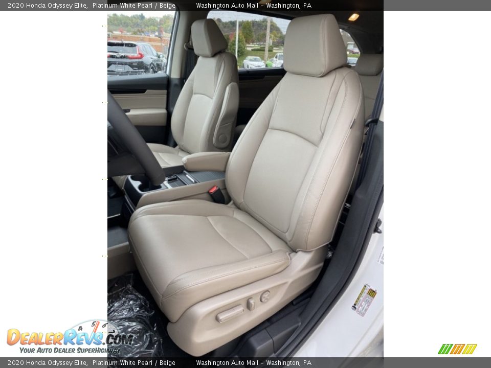 2020 Honda Odyssey Elite Platinum White Pearl / Beige Photo #14