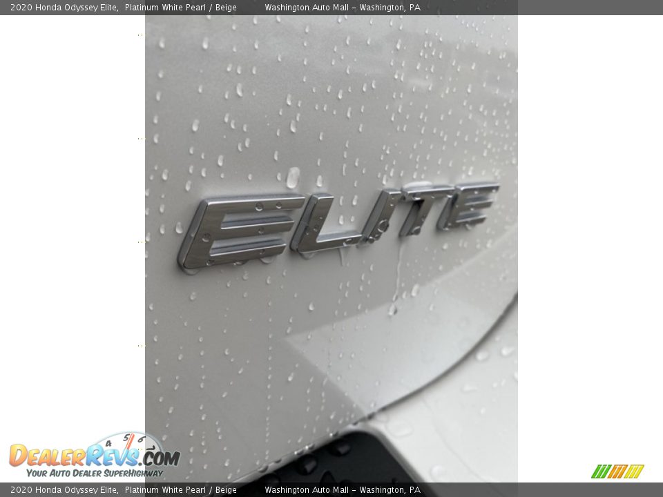 2020 Honda Odyssey Elite Platinum White Pearl / Beige Photo #24