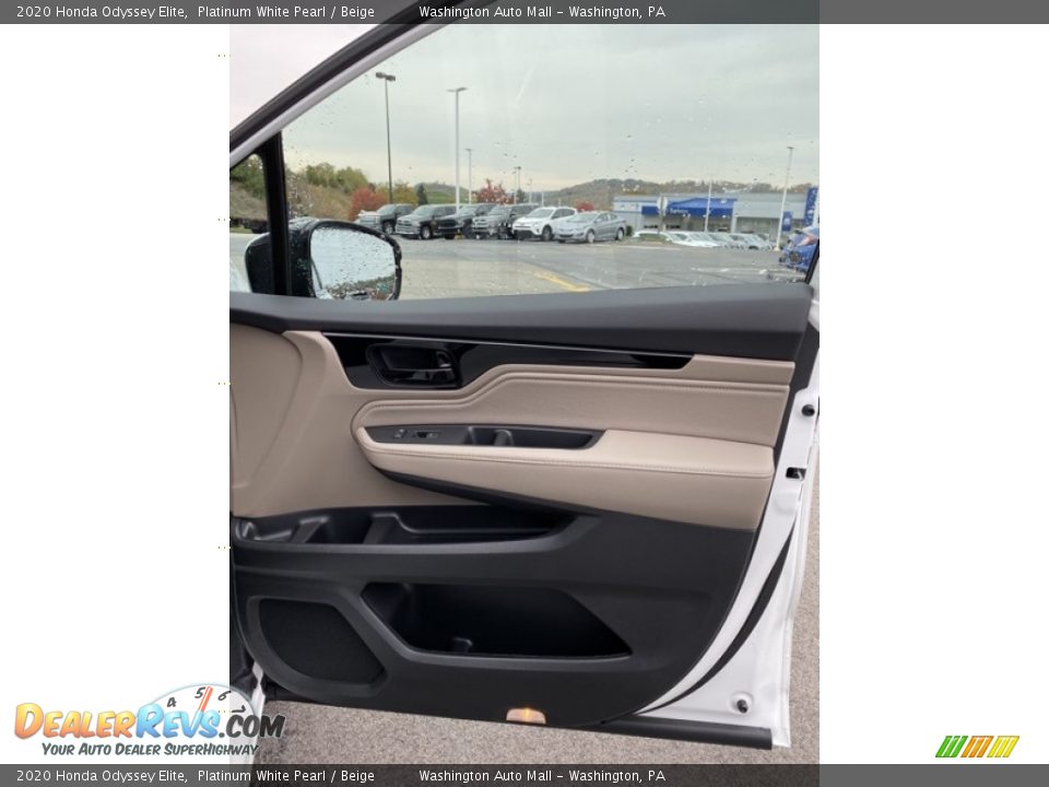 2020 Honda Odyssey Elite Platinum White Pearl / Beige Photo #34