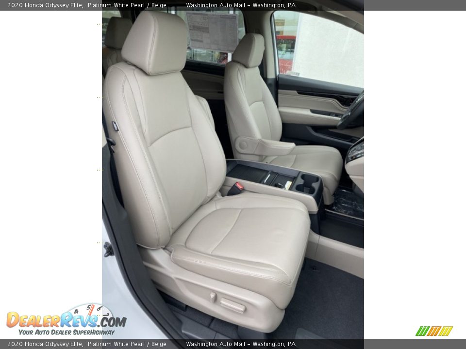 2020 Honda Odyssey Elite Platinum White Pearl / Beige Photo #35