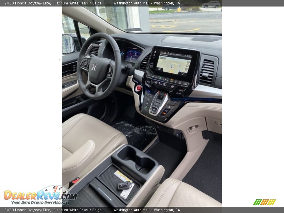 2020 Honda Odyssey Elite Platinum White Pearl / Beige Photo #36