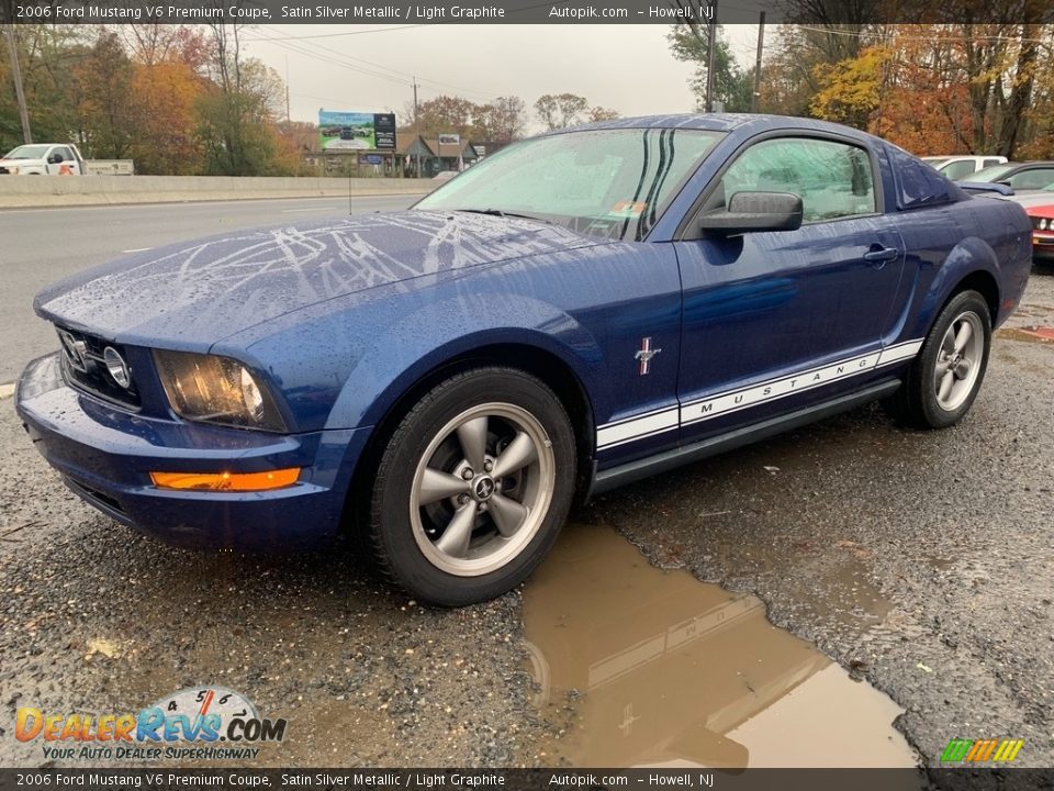 2006 Ford Mustang V6 Premium Coupe Satin Silver Metallic / Light Graphite Photo #7