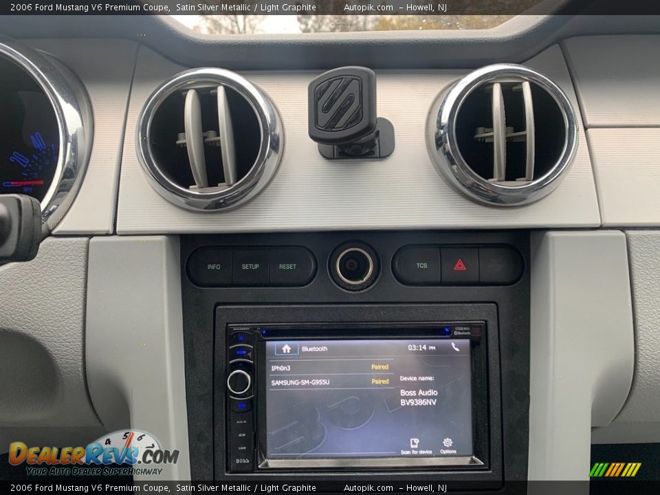 2006 Ford Mustang V6 Premium Coupe Satin Silver Metallic / Light Graphite Photo #15