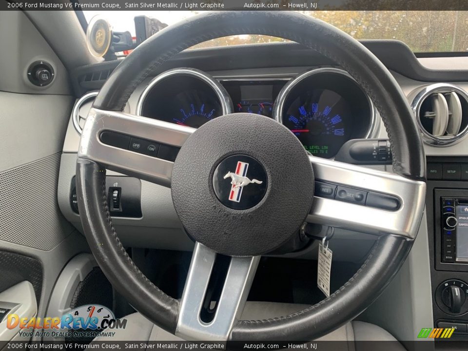 2006 Ford Mustang V6 Premium Coupe Satin Silver Metallic / Light Graphite Photo #18