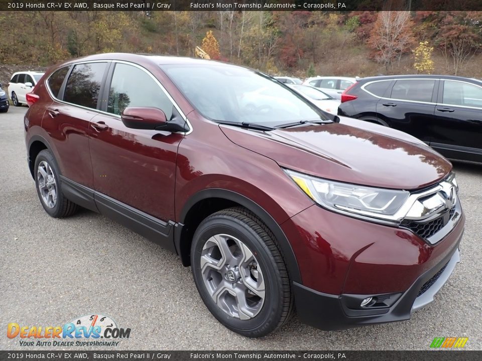 2019 Honda CR-V EX AWD Basque Red Pearl II / Gray Photo #5