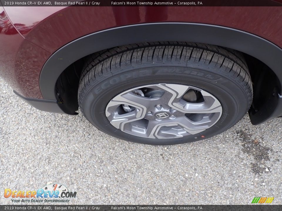 2019 Honda CR-V EX AWD Basque Red Pearl II / Gray Photo #7