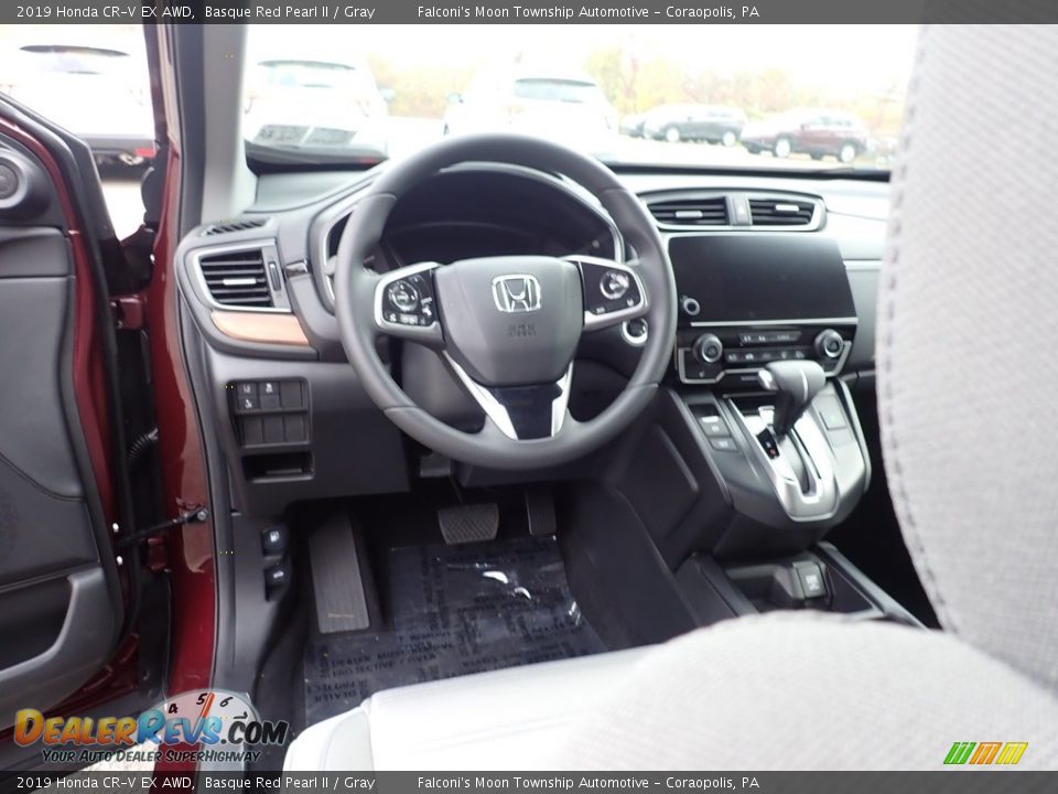 2019 Honda CR-V EX AWD Basque Red Pearl II / Gray Photo #12