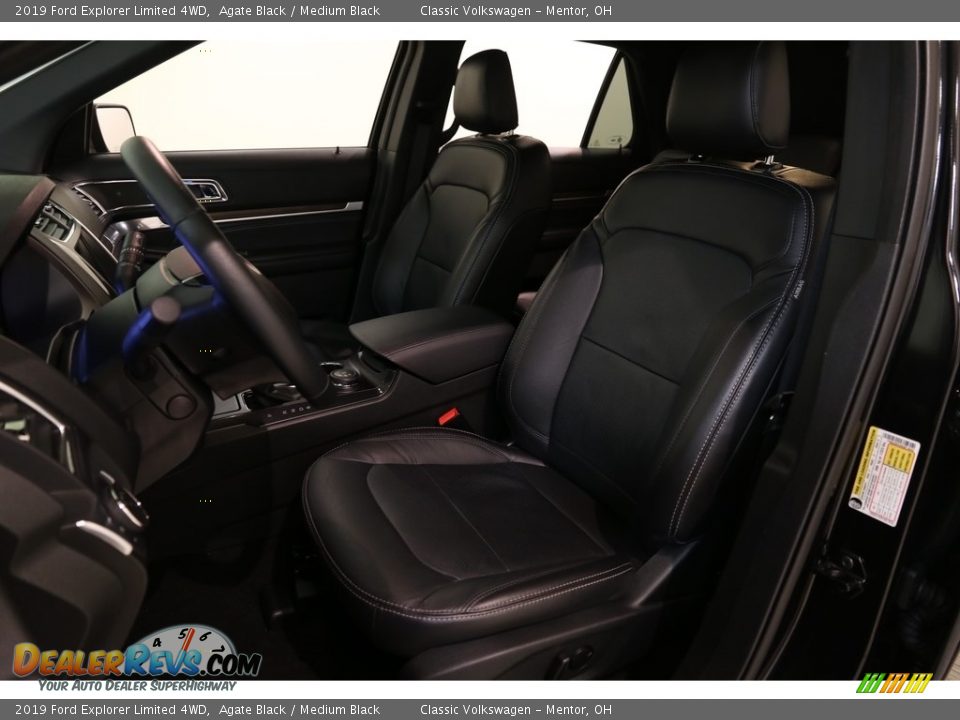 2019 Ford Explorer Limited 4WD Agate Black / Medium Black Photo #6