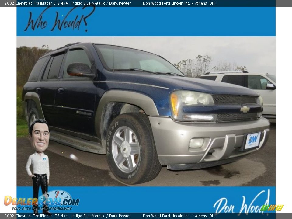 2002 Chevrolet TrailBlazer LTZ 4x4 Indigo Blue Metallic / Dark Pewter Photo #1