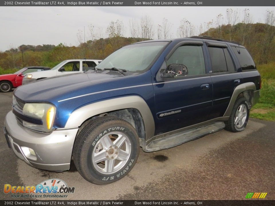 2002 Chevrolet TrailBlazer LTZ 4x4 Indigo Blue Metallic / Dark Pewter Photo #7