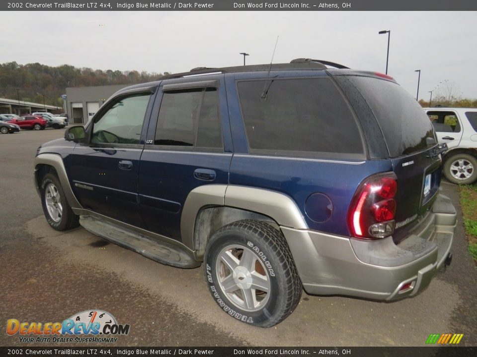 2002 Chevrolet TrailBlazer LTZ 4x4 Indigo Blue Metallic / Dark Pewter Photo #9