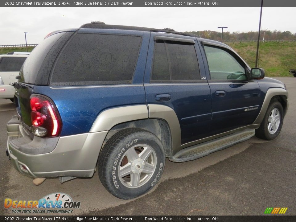 2002 Chevrolet TrailBlazer LTZ 4x4 Indigo Blue Metallic / Dark Pewter Photo #14