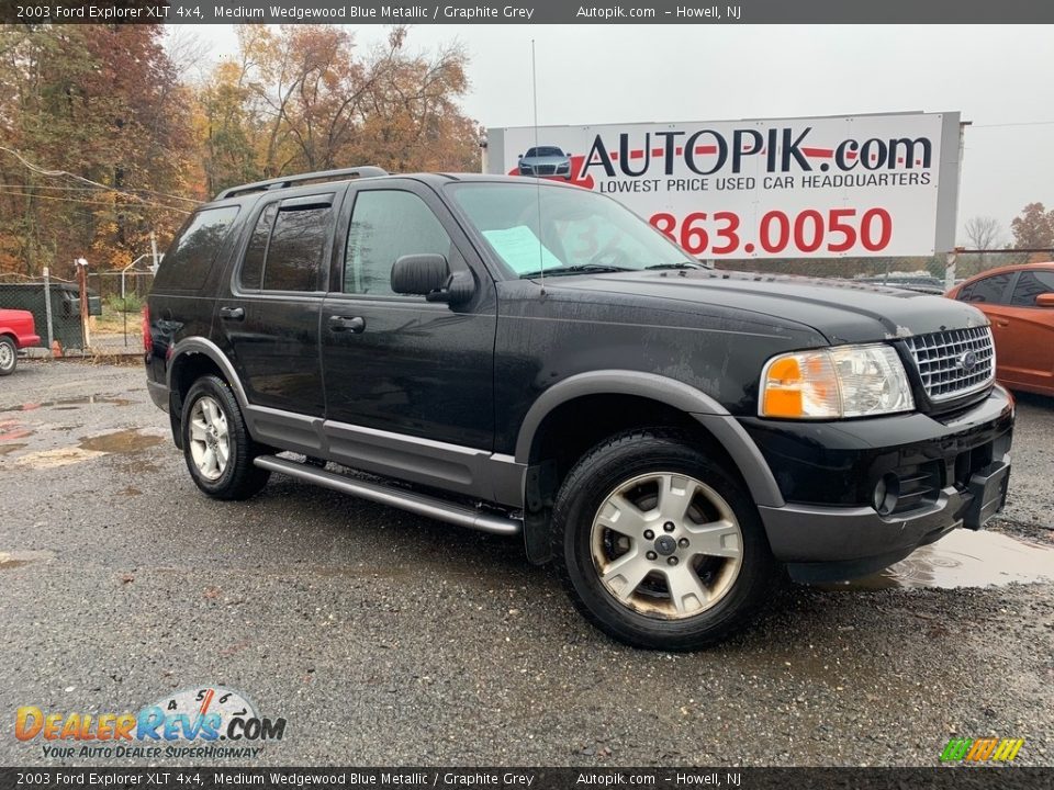 2003 Ford Explorer XLT 4x4 Medium Wedgewood Blue Metallic / Graphite Grey Photo #1