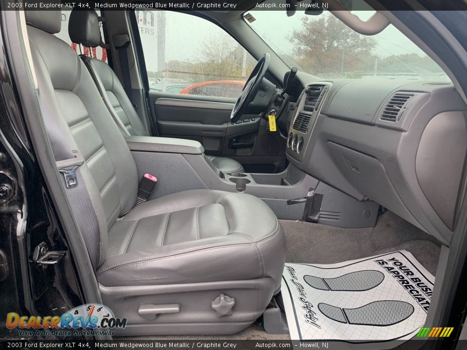 2003 Ford Explorer XLT 4x4 Medium Wedgewood Blue Metallic / Graphite Grey Photo #12