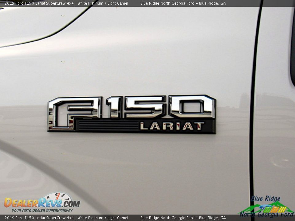 2019 Ford F150 Lariat SuperCrew 4x4 White Platinum / Light Camel Photo #36