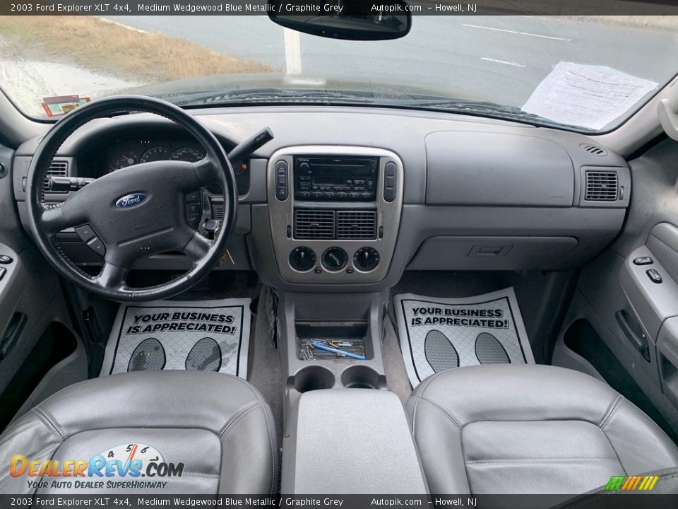 2003 Ford Explorer XLT 4x4 Medium Wedgewood Blue Metallic / Graphite Grey Photo #13
