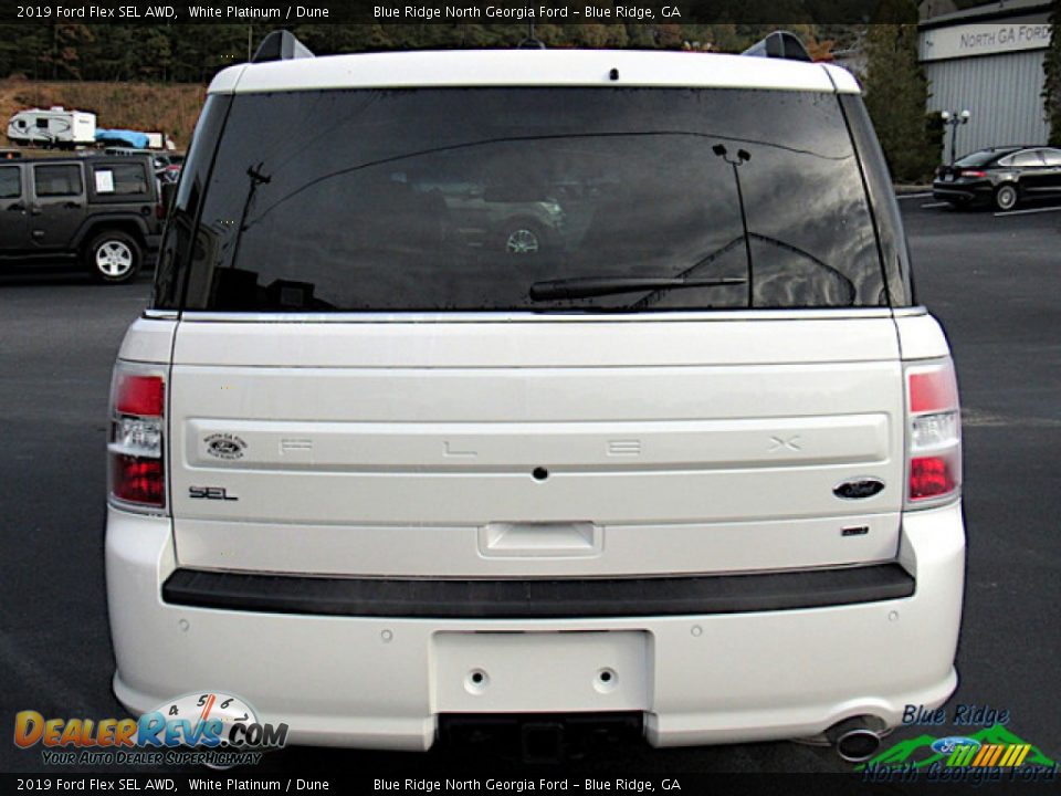 2019 Ford Flex SEL AWD White Platinum / Dune Photo #4