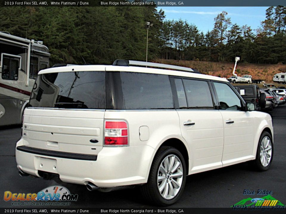 2019 Ford Flex SEL AWD White Platinum / Dune Photo #5