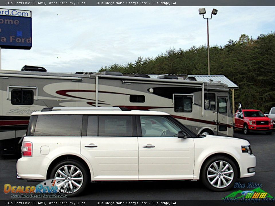 2019 Ford Flex SEL AWD White Platinum / Dune Photo #6