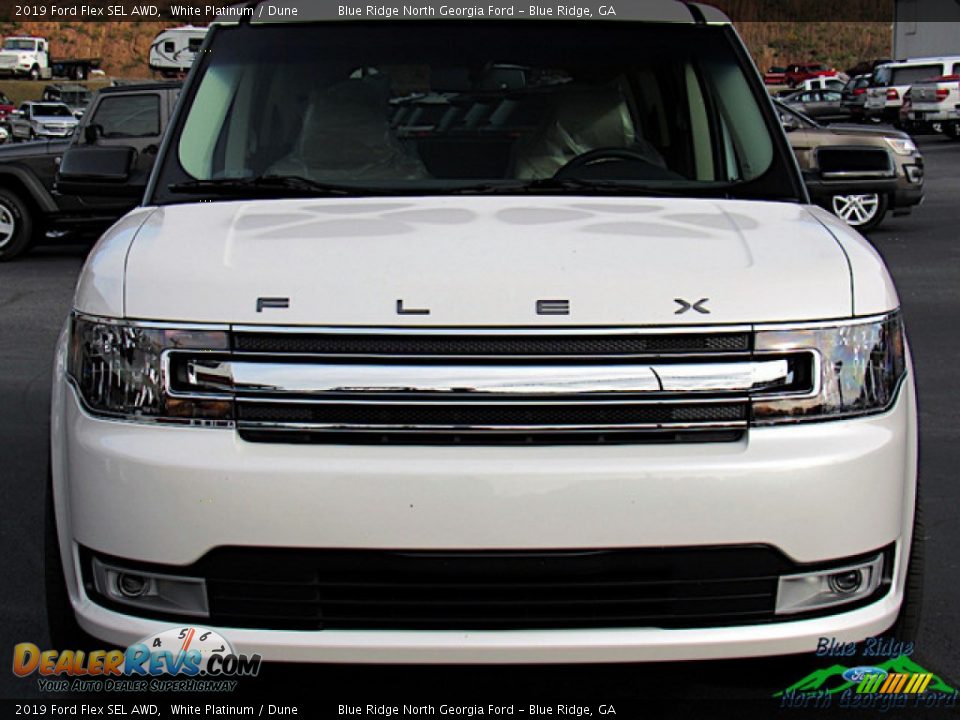 2019 Ford Flex SEL AWD White Platinum / Dune Photo #8