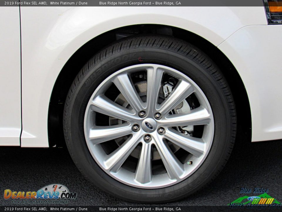 2019 Ford Flex SEL AWD White Platinum / Dune Photo #9
