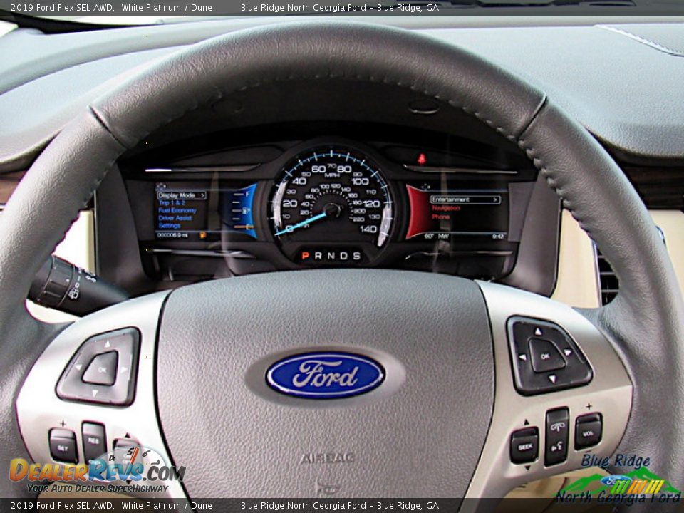 2019 Ford Flex SEL AWD White Platinum / Dune Photo #19