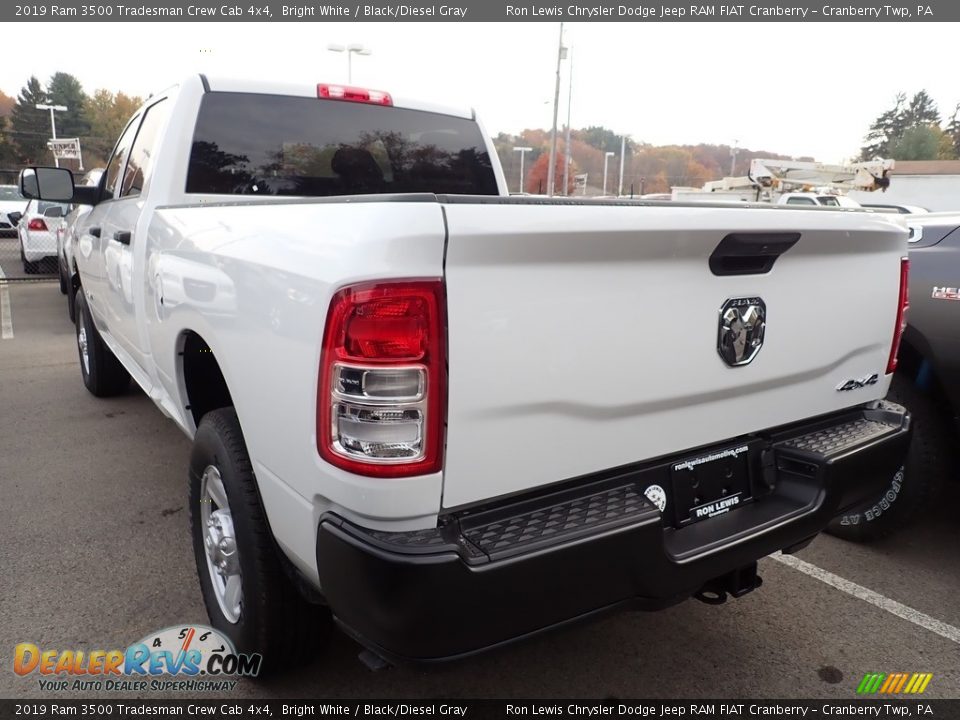 2019 Ram 3500 Tradesman Crew Cab 4x4 Bright White / Black/Diesel Gray Photo #3