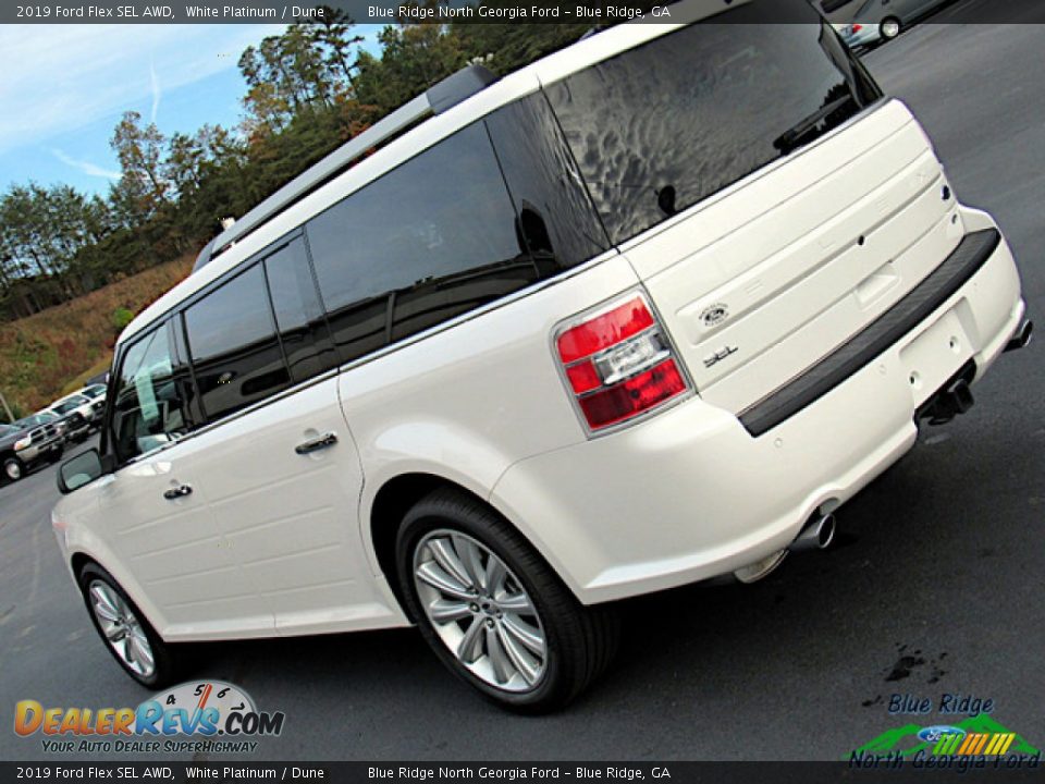 2019 Ford Flex SEL AWD White Platinum / Dune Photo #36