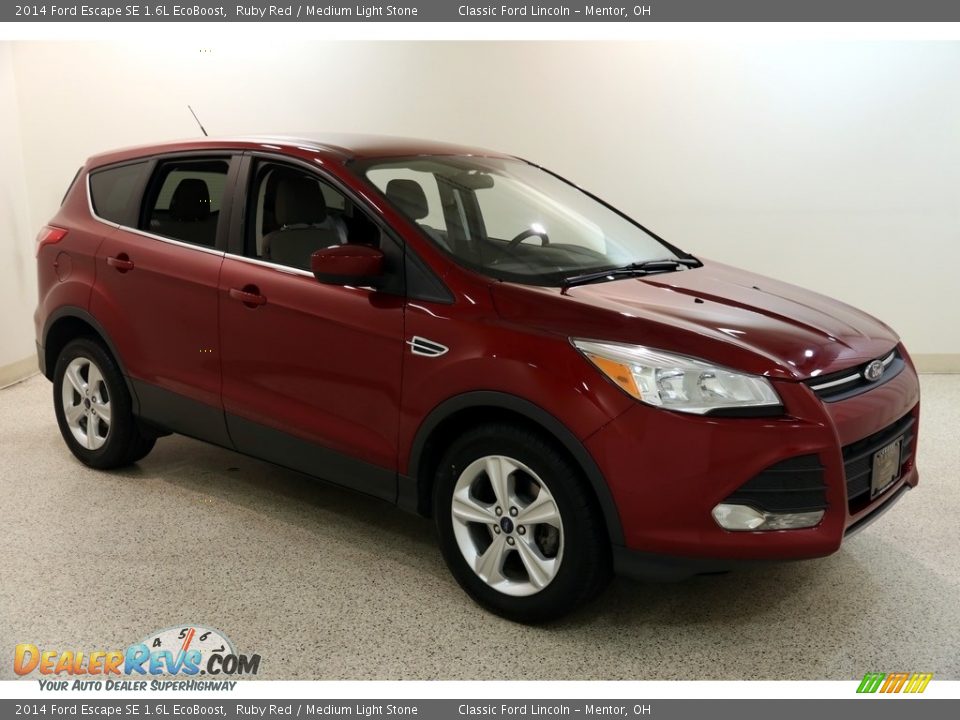 2014 Ford Escape SE 1.6L EcoBoost Ruby Red / Medium Light Stone Photo #1