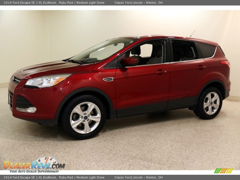 2014 Ford Escape SE 1.6L EcoBoost Ruby Red / Medium Light Stone Photo #3
