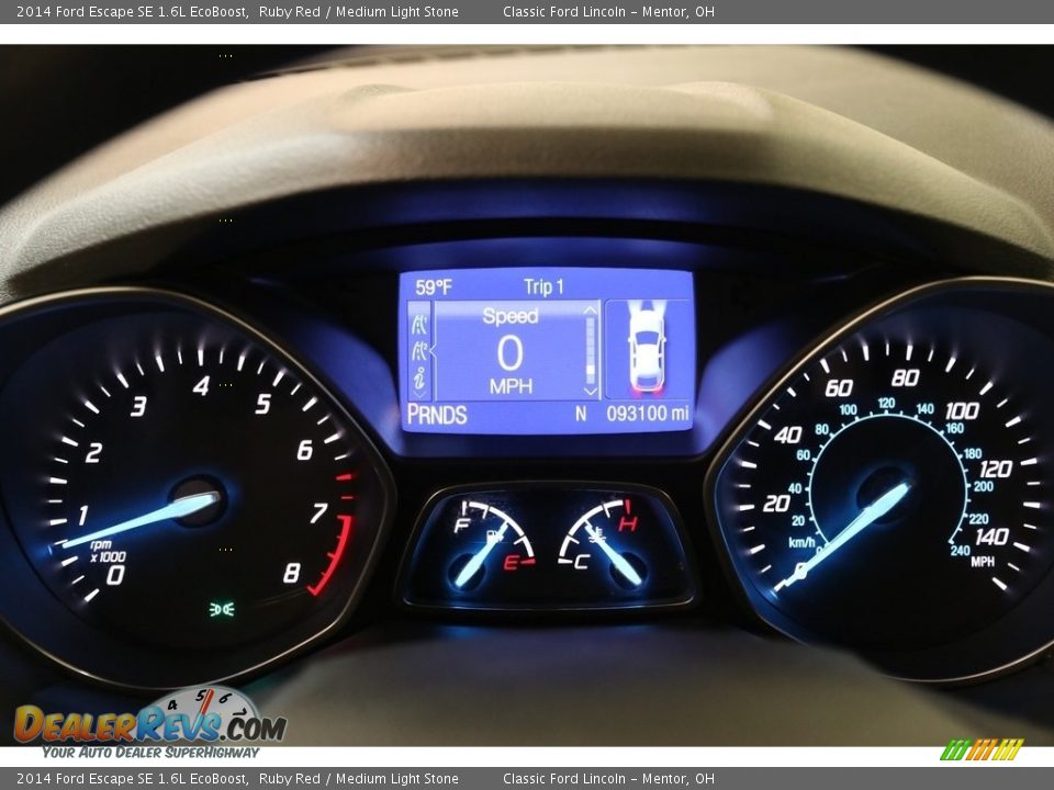 2014 Ford Escape SE 1.6L EcoBoost Ruby Red / Medium Light Stone Photo #8