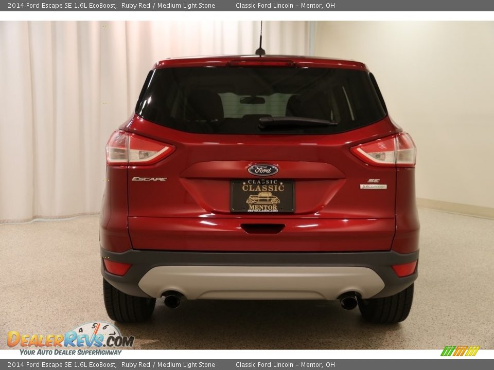 2014 Ford Escape SE 1.6L EcoBoost Ruby Red / Medium Light Stone Photo #17