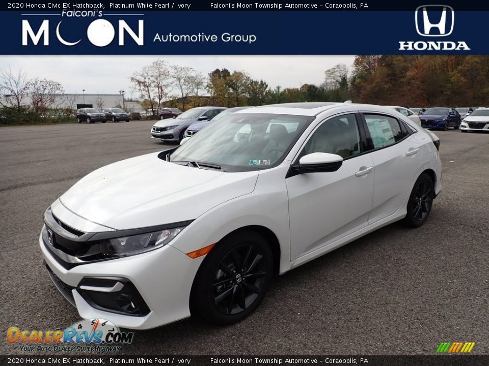 2020 Honda Civic EX Hatchback Platinum White Pearl / Ivory Photo #1
