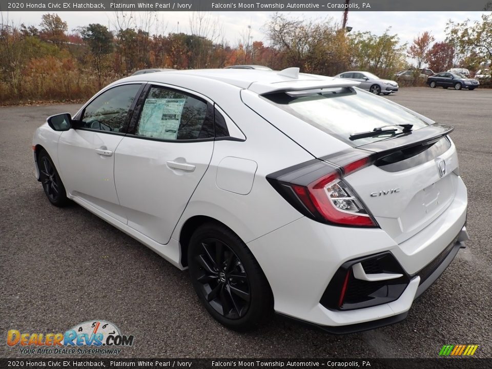 2020 Honda Civic EX Hatchback Platinum White Pearl / Ivory Photo #2