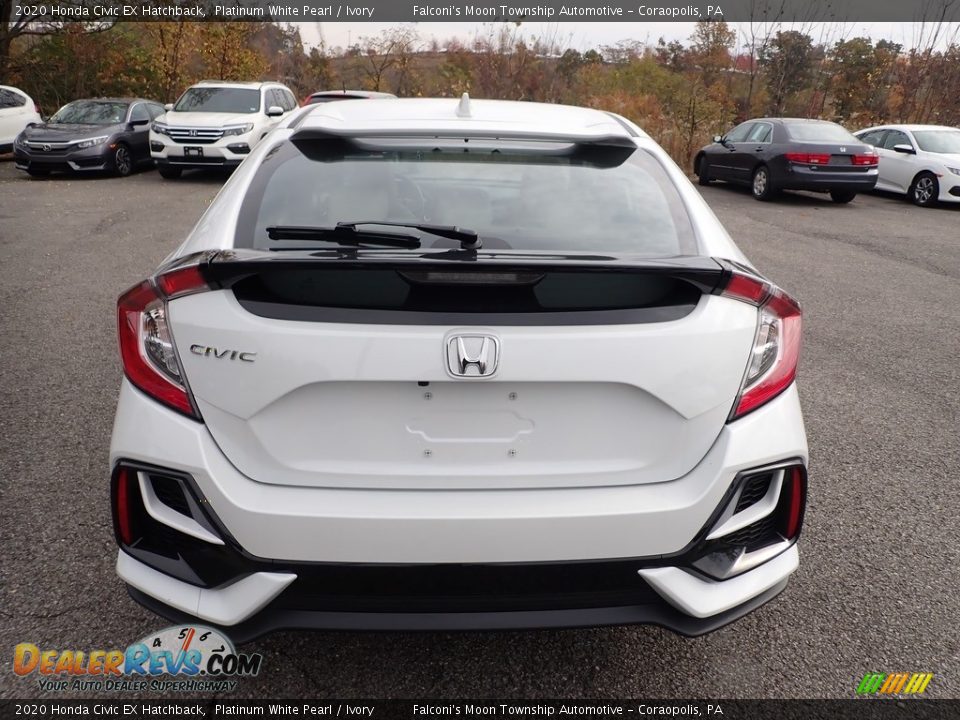 2020 Honda Civic EX Hatchback Platinum White Pearl / Ivory Photo #3
