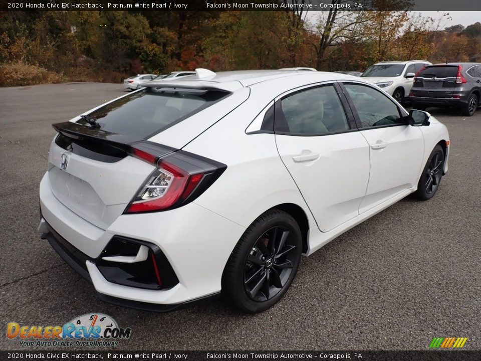 2020 Honda Civic EX Hatchback Platinum White Pearl / Ivory Photo #4