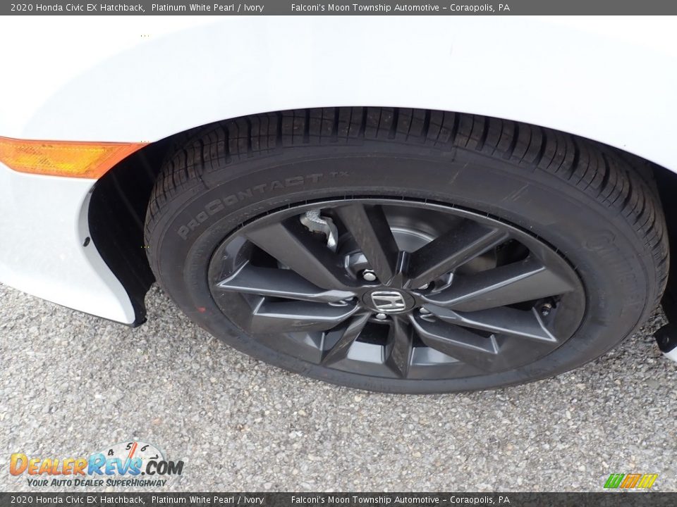 2020 Honda Civic EX Hatchback Platinum White Pearl / Ivory Photo #7