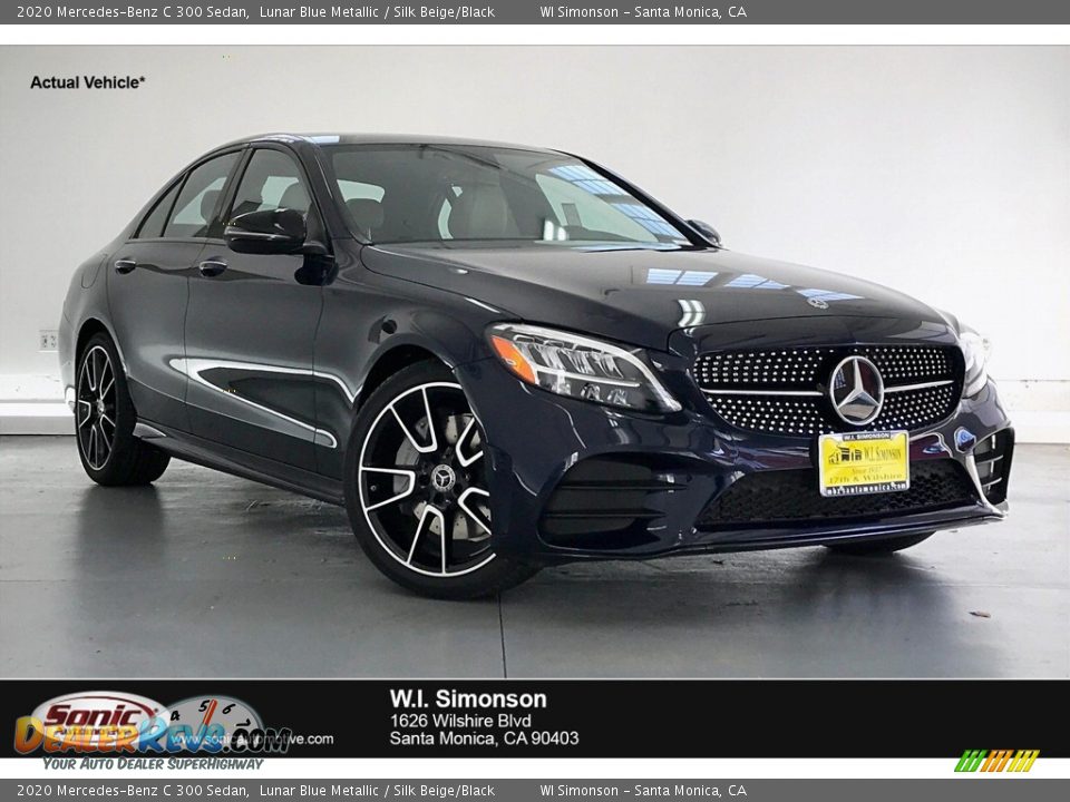 2020 Mercedes-Benz C 300 Sedan Lunar Blue Metallic / Silk Beige/Black Photo #1