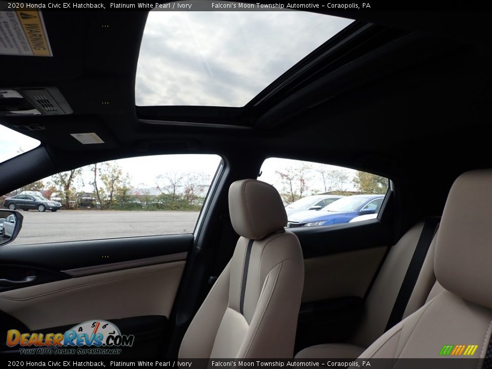 2020 Honda Civic EX Hatchback Platinum White Pearl / Ivory Photo #13