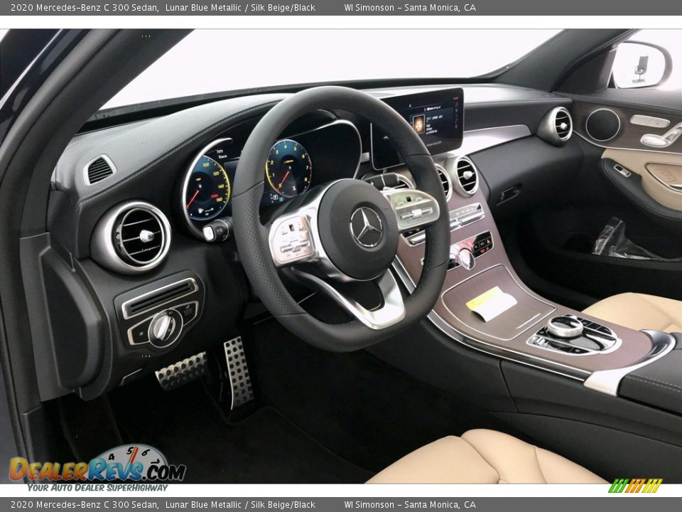 2020 Mercedes-Benz C 300 Sedan Lunar Blue Metallic / Silk Beige/Black Photo #4