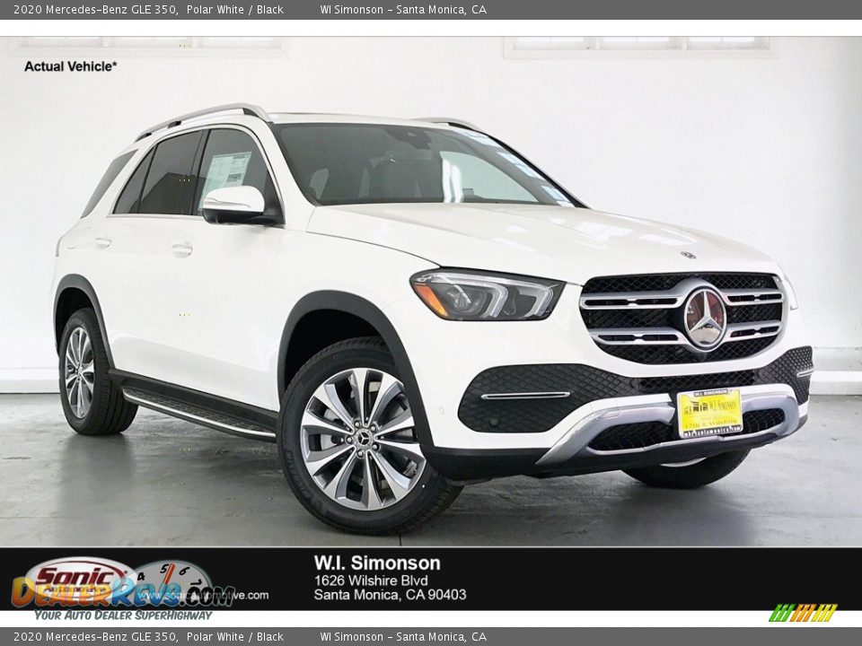 2020 Mercedes-Benz GLE 350 Polar White / Black Photo #1