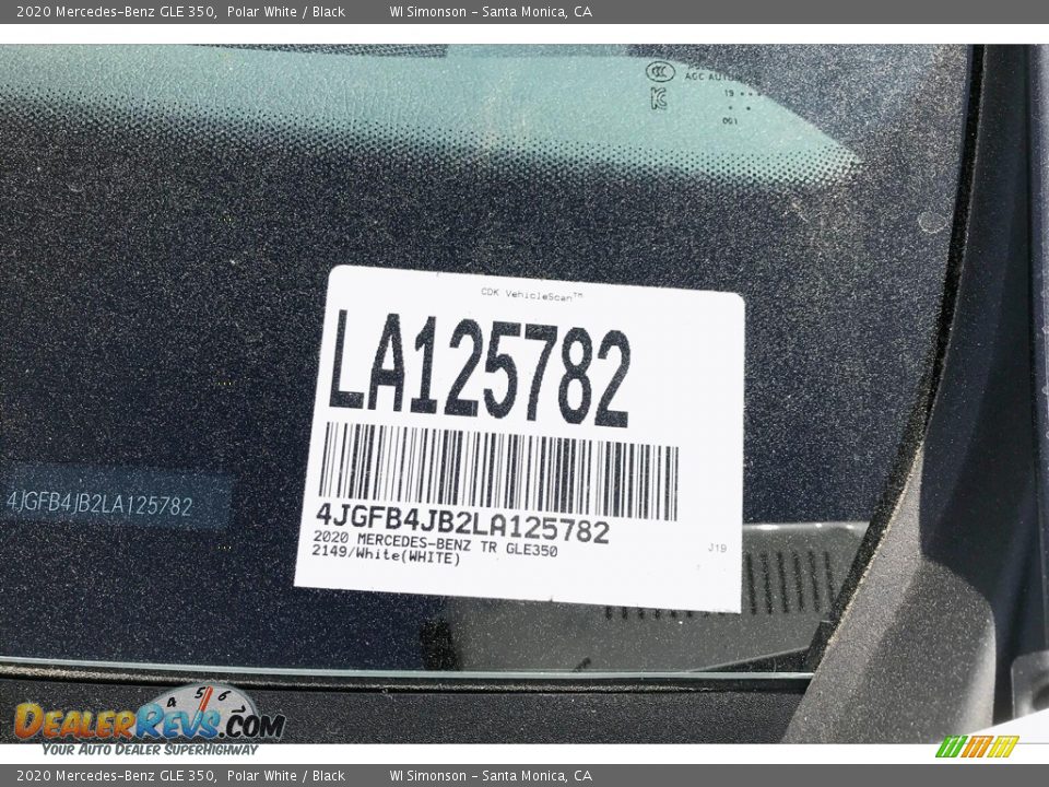 2020 Mercedes-Benz GLE 350 Polar White / Black Photo #11
