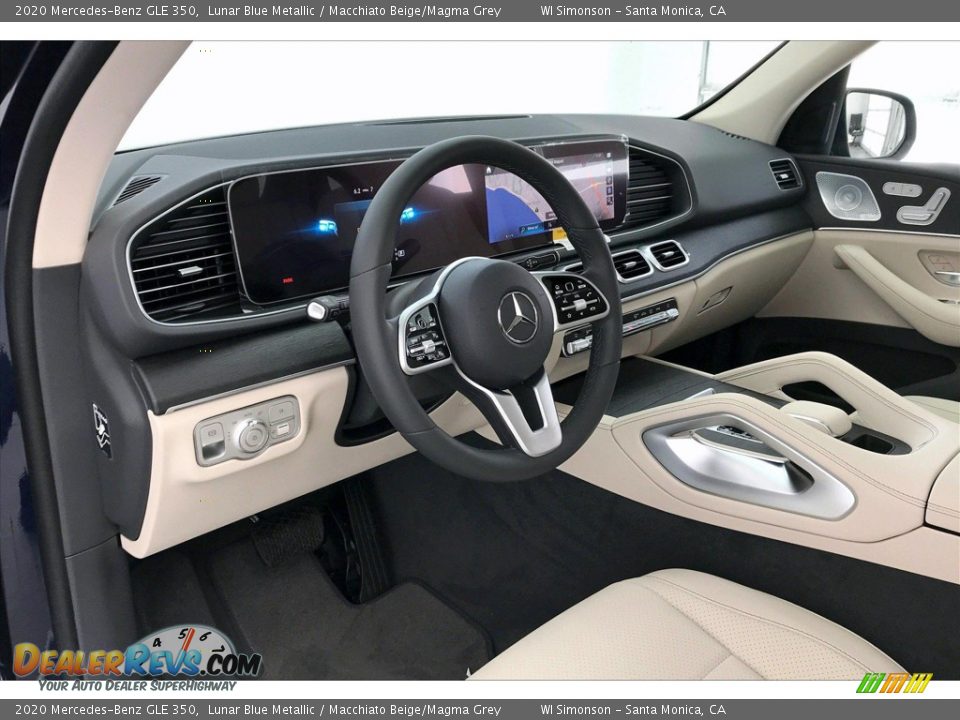 2020 Mercedes-Benz GLE 350 Lunar Blue Metallic / Macchiato Beige/Magma Grey Photo #4