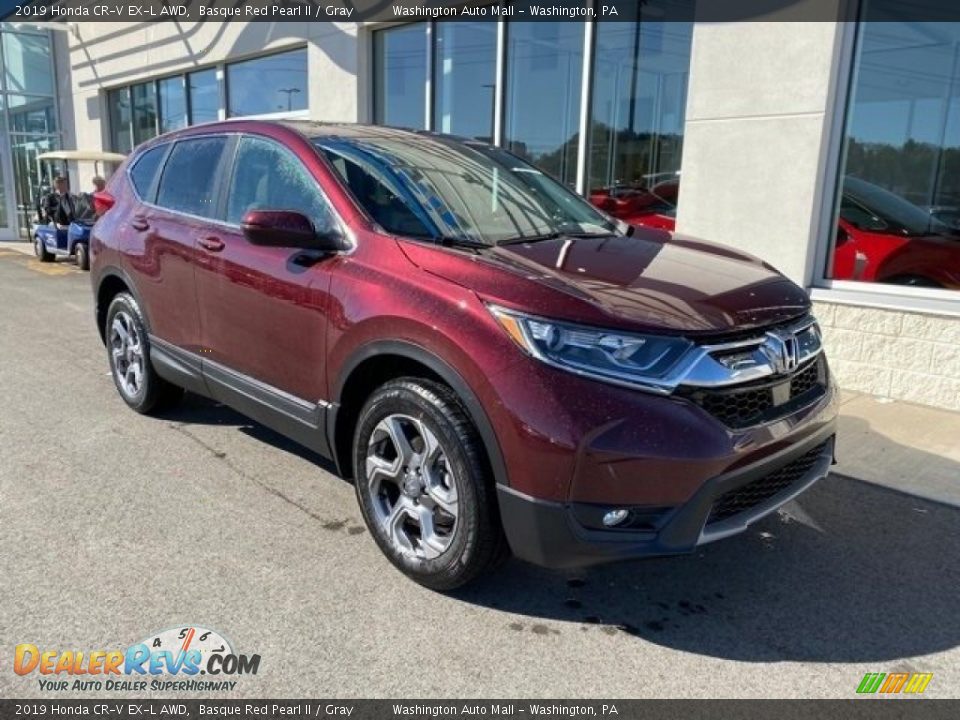 2019 Honda CR-V EX-L AWD Basque Red Pearl II / Gray Photo #2