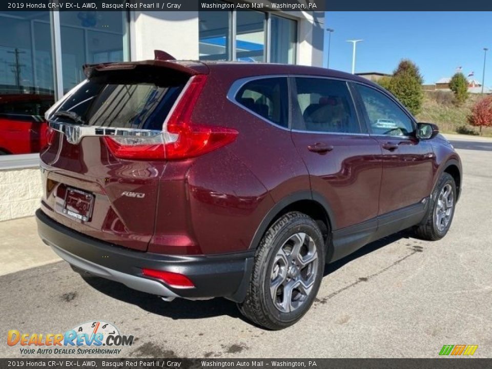 2019 Honda CR-V EX-L AWD Basque Red Pearl II / Gray Photo #7