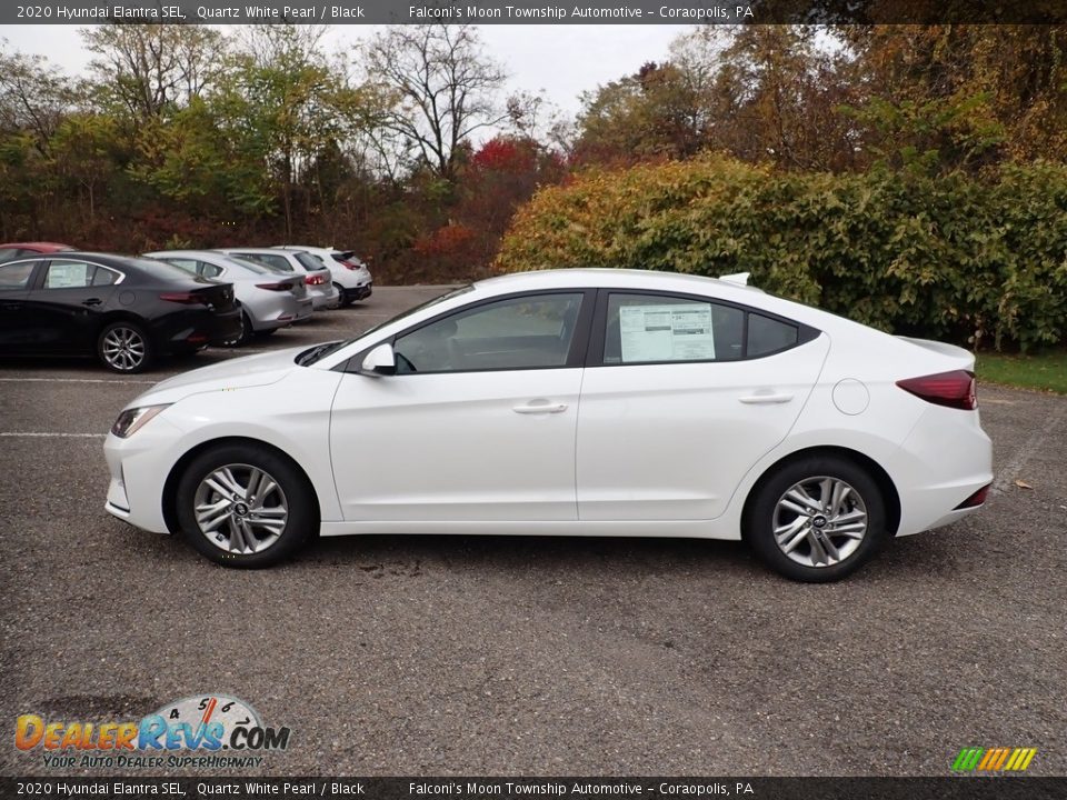 2020 Hyundai Elantra SEL Quartz White Pearl / Black Photo #6