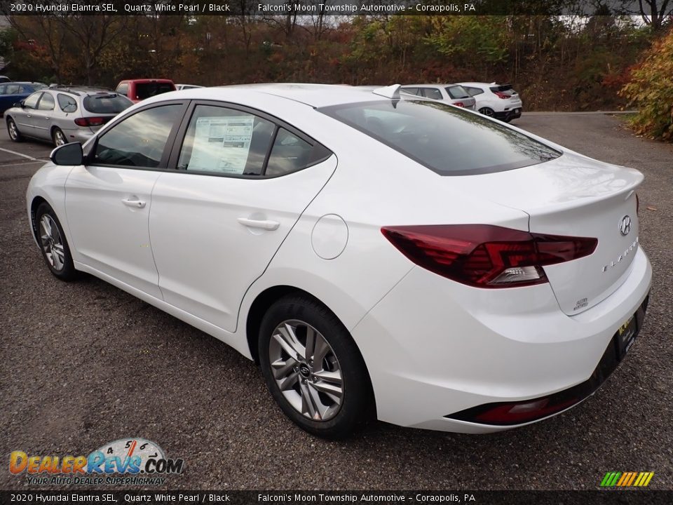 2020 Hyundai Elantra SEL Quartz White Pearl / Black Photo #7